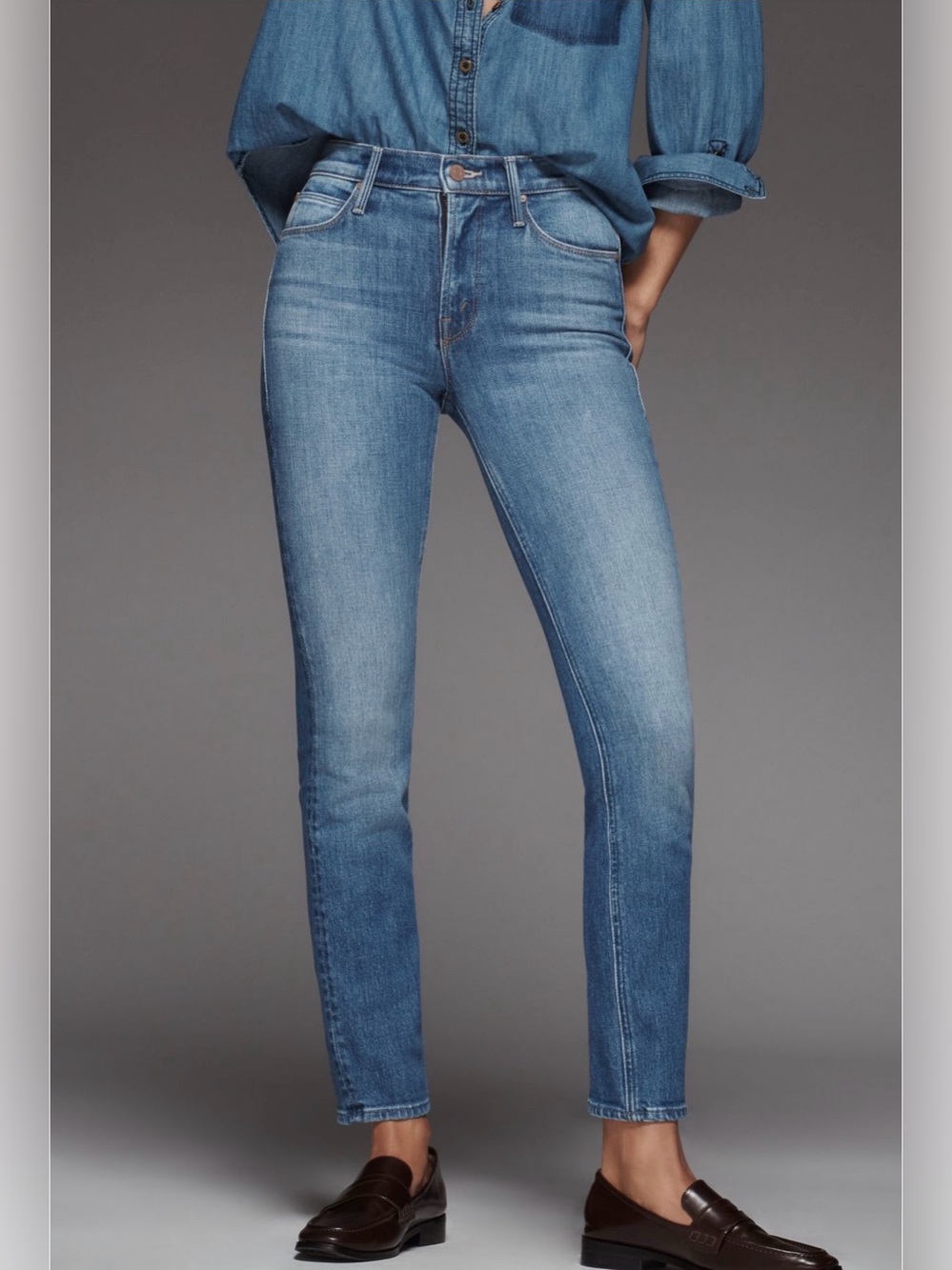 MOTHER The Dazzler Mid-Rise Straight-Leg Jeans NWT